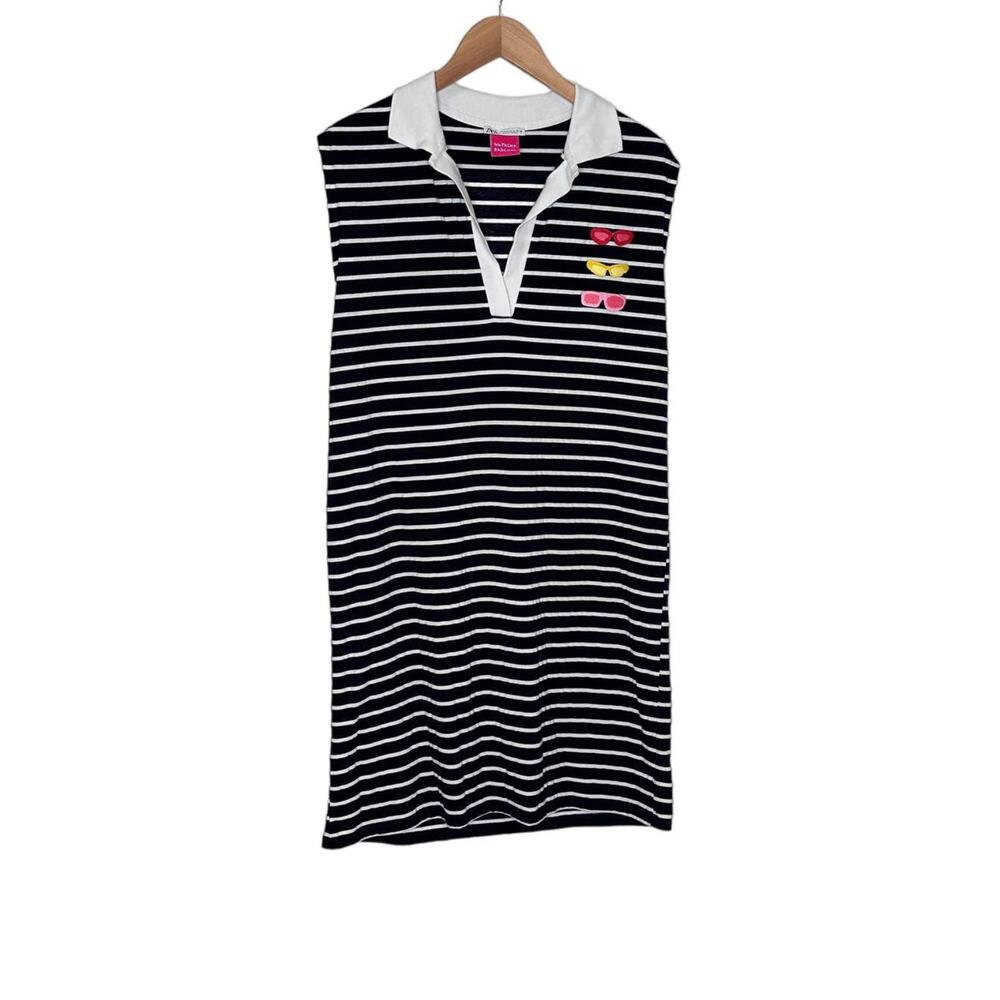 ZARA Natasha Paschal Sleevless Stripe Dress size medium